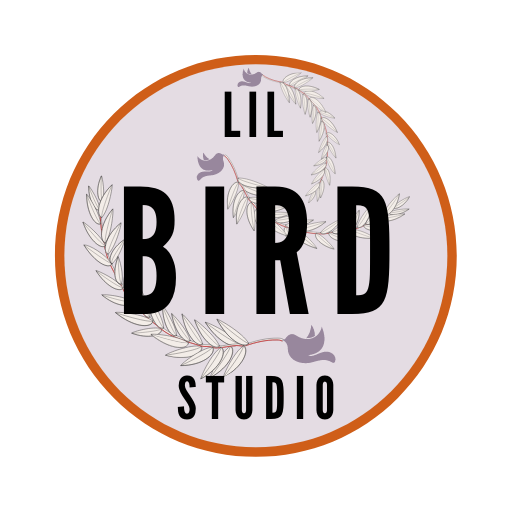 lilbirdstudio logo round with orange